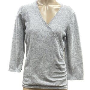 Melanie Lyne Silver Wrap Top